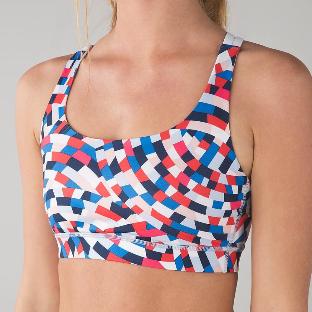 lululemon Energy Bra in Capoeira Multi / White